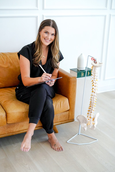 Dr. Morgan writing out a treatment plan